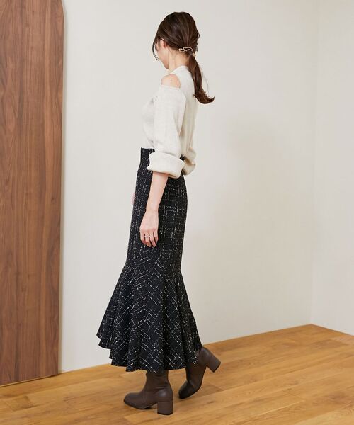 MAJESTIC LEGON（マジェスティックレゴン）の「【WEB限定XSサイズあり】ツイードマーメイドスカート（スカート・レディース・ホワイト系その他2/ブラック系その他・MEDIUM/SMALL/X-SMALL）」の18枚目の写真