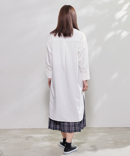 Arnold Palmer（アーノルドパーマー）の「パールボタン シャツ ワンピース（ワンピース・レディース・スカイブルー/ライトグレー/ホワイト・L/S/M）」の10枚目の写真