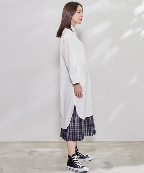 Arnold Palmer（アーノルドパーマー）の「パールボタン シャツ ワンピース（ワンピース・レディース・スカイブルー/ライトグレー/ホワイト・L/S/M）」の13枚目の写真