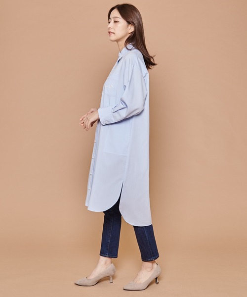 Arnold Palmer（アーノルドパーマー）の「パールボタン シャツ ワンピース（ワンピース・レディース・スカイブルー/ライトグレー/ホワイト・L/S/M）」の19枚目の写真