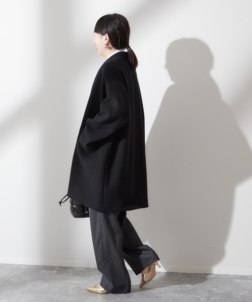 journal standard L'essage（ジャーナルスタンダードレサージュ）の「SUPER140S/GIOLICA コクーンコート（その他アウター・レディース・ブラック/ホワイト/ネイビー・FREE）」の11枚目の写真