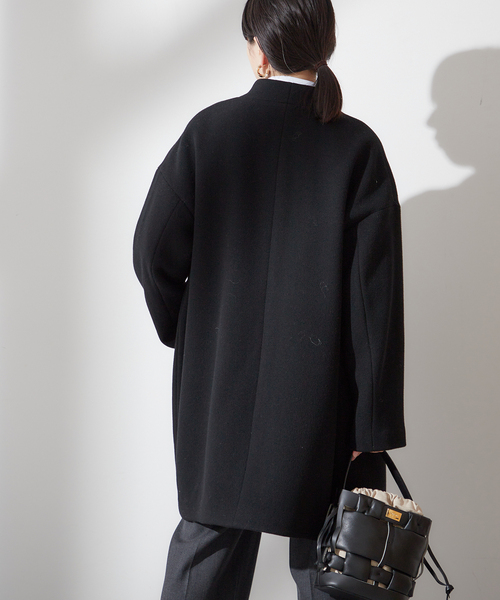 journal standard L'essage（ジャーナルスタンダードレサージュ）の「SUPER140S/GIOLICA コクーンコート（その他アウター・レディース・ブラック/ホワイト/ネイビー・FREE）」の16枚目の写真