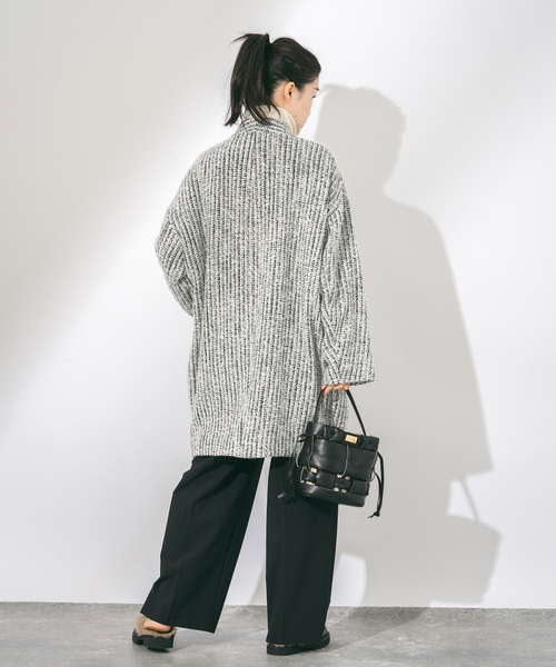 journal standard L'essage（ジャーナルスタンダードレサージュ）の「SUPER140S/GIOLICA コクーンコート（その他アウター・レディース・ブラック/ホワイト/ネイビー・FREE）」の19枚目の写真