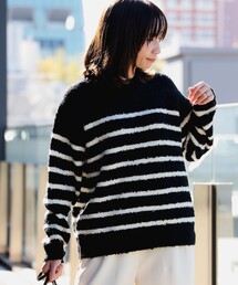 B:MING by BEAMS / ブークレ ボーダー プルオーバー ニット