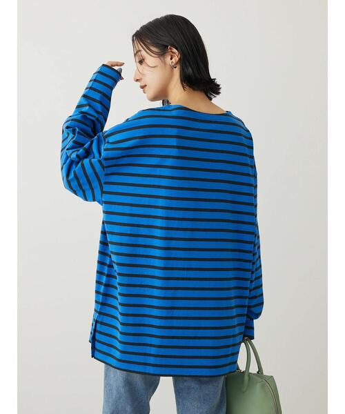 Green Parks(グリーンパークス)の「ボーダーゆるチュニック(チュニック・レディース・オフホワイト/レッド/ブルー/ネイビー・FREE)」の11枚目の写真