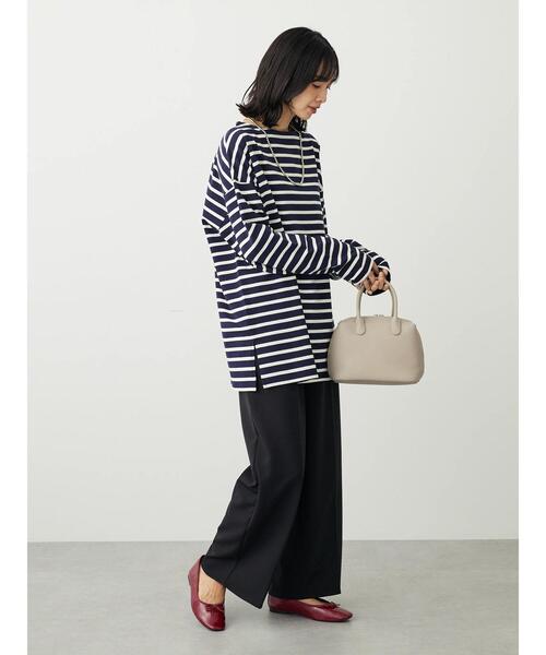 Green Parks(グリーンパークス)の「ボーダーゆるチュニック(チュニック・レディース・オフホワイト/レッド/ブルー/ネイビー・FREE)」の16枚目の写真