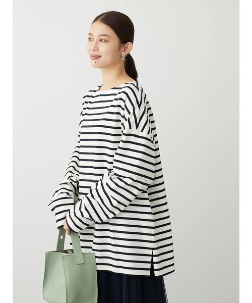 Green Parks(グリーンパークス)の「ボーダーゆるチュニック(チュニック・レディース・オフホワイト/レッド/ブルー/ネイビー・FREE)」の22枚目の写真