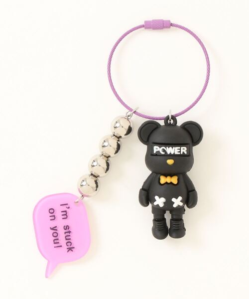 Beauty bell】ワイヤーキーホルダー（くまPOWER）（キーホルダー