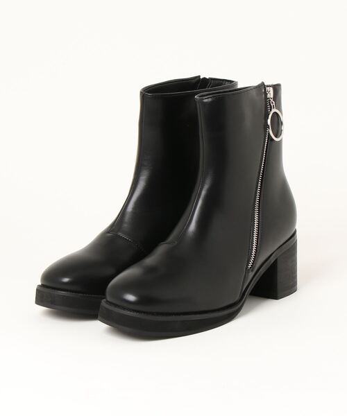 【セール】斜めファスナー ヒールブーツ（ブーツ）｜TopIsm（トップイズム） 5,534円