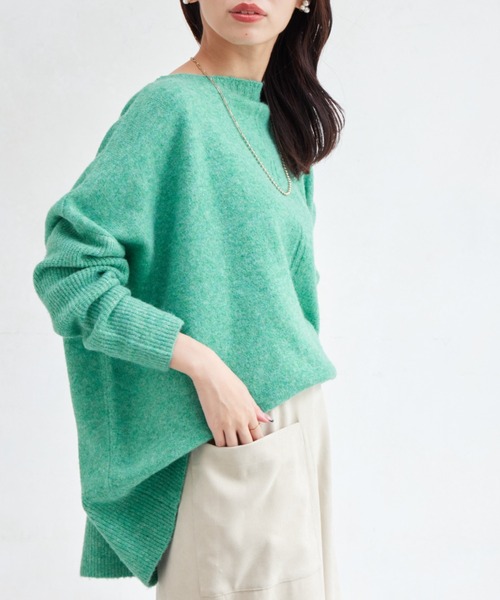 Chez toi（シェトワ）の「ヤク混ドルマンプルオーバー（ニット/セーター・レディース・アイボリー/グレー/オレンジ/グリーン・FREE）」の6枚目の写真
