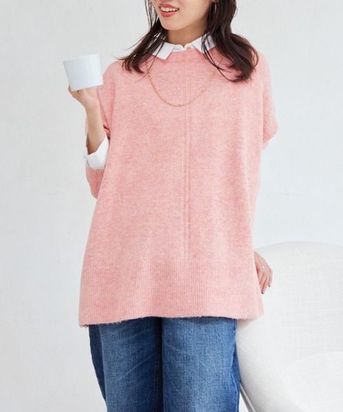 Chez toi（シェトワ）の「ヤク混ドルマンプルオーバー（ニット/セーター・レディース・アイボリー/グレー/オレンジ/グリーン・FREE）」の12枚目の写真