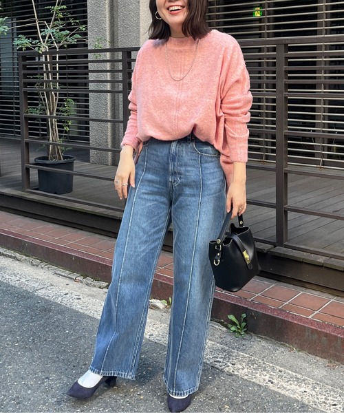 Chez toi（シェトワ）の「ヤク混ドルマンプルオーバー（ニット/セーター・レディース・アイボリー/グレー/オレンジ/グリーン・FREE）」の18枚目の写真