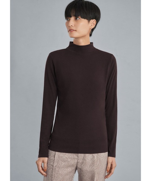 STYLE DELI(スタイルデリ)の「【重ね着用】ハイネックリブカットソーE(Tシャツ/カットソー・レディース・ネイビー/ベージュ/ホワイト/アイボリー/ブラック/ブラウン系その他・FREE)」の13枚目の写真