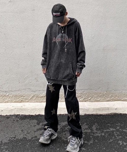 Theater code（シアターコード）の「▲vintage like graphic parka/ヴィンテージライク グラフィック パーカー フーディー（パーカー・メンズ・ブラック・3/2）」の7枚目の写真