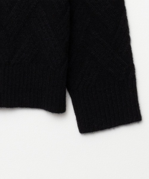 NAVY(ネイビー)の「NAVY 幾何学柄ニット(ニット/セーター・メンズ・ベージュ/ブラック/ホワイト/ネイビー・S/XL/L/M)」の11枚目の写真