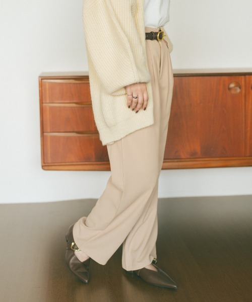 ストレートカラースラックス/SMLサイズ展開（スラックス