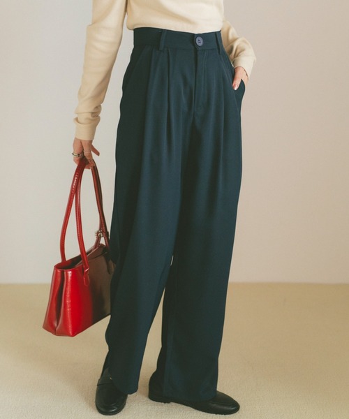 ストレートカラースラックス/SMLサイズ展開（スラックス