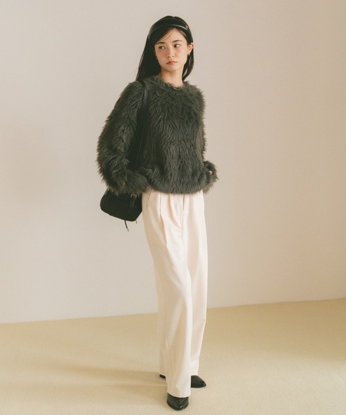 VANNIE U（ヴァニーユー）の「ストレートカラースラックス/SMLサイズ展開（スラックス・レディース・ブラック/グレー/ピンク/ブラウン/ホワイト/ベージュ/ネイビー・S/M/L）」の13枚目の写真