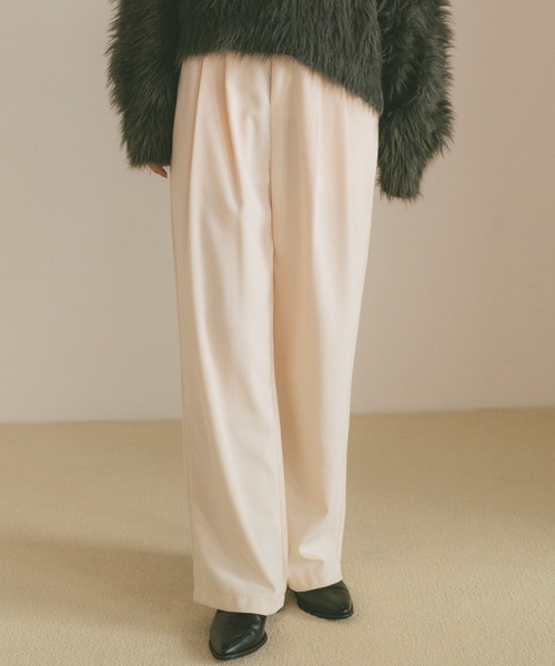 VANNIE U（ヴァニーユー）の「ストレートカラースラックス/SMLサイズ展開（スラックス・レディース・ブラック/グレー/ピンク/ブラウン/ホワイト/ベージュ/ネイビー・S/M/L）」の9枚目の写真