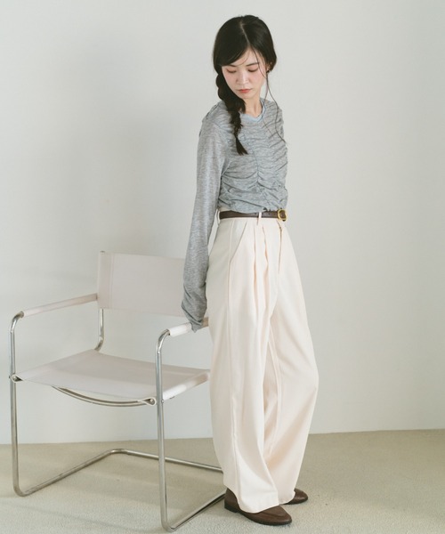 ストレートカラースラックス/SMLサイズ展開（スラックス）｜VANNIE U