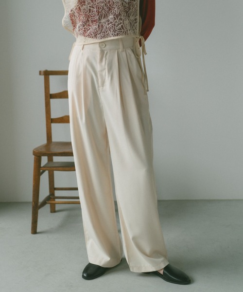 ストレートカラースラックス/SMLサイズ展開（スラックス