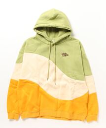 oversized three-tone hoodie
