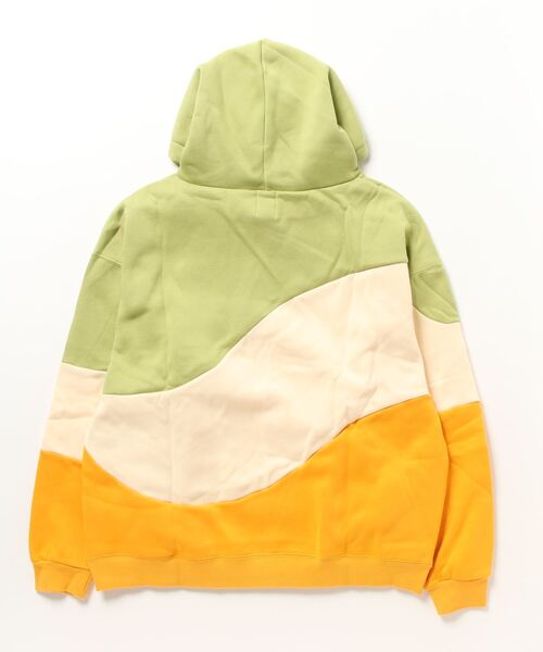 My sugar Babe（マイシュガーベイブ）の「oversized three-tone hoodie（パーカー・メンズ・オレンジ/ブルー・LARGE/X-LARGE/MEDIUM）」の3枚目の写真