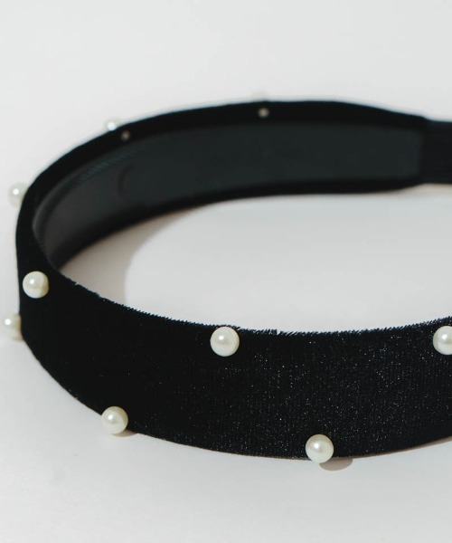 flower（フラワー）の「ドットパールカチューシャ（カチューシャ・レディース・ブラック・FREE）」の3枚目の写真