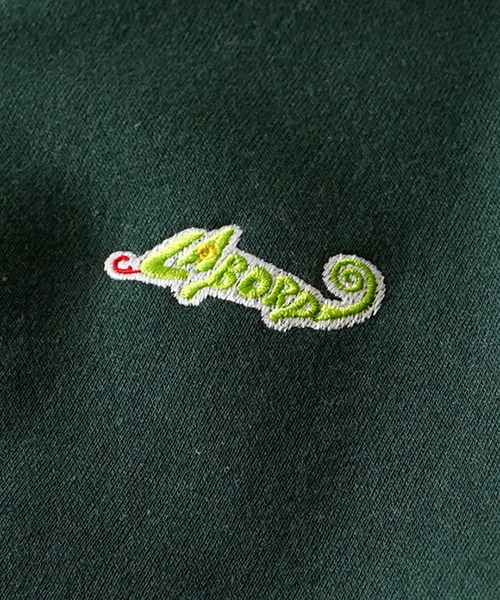 Labordi（ラボード）の「裏起毛 ドロスト ワンポイント刺繍ロゴ ビッグシルエットプルオーバースウェット ユニセックス（スウェット・メンズ・グリーン/チャコールグレー/ブラック/ベージュ/グレー/ネイビー・L/XL/M）」の14枚目の写真