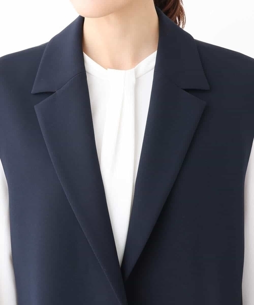 MK MICHEL KLEIN(エムケーミッシェルクラン)の「ロングジレ/制菌加工/洗える(ベスト・レディース・ネイビー/グレイッシュベージュ・38)」の22枚目の写真