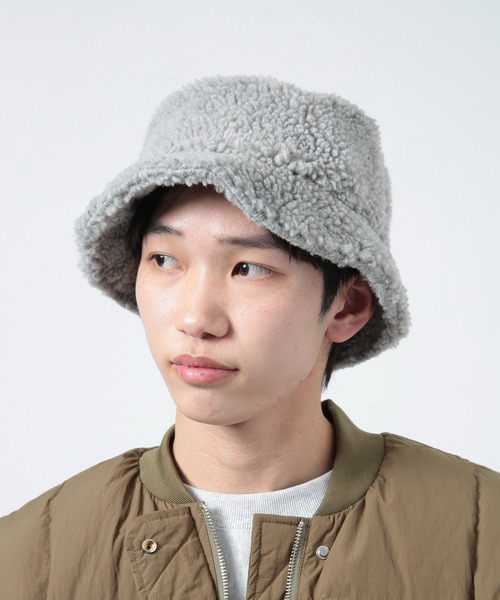 クーティー 美品 ウールボア バケット ハット 帽子 セール】【NEWHATTAN】ボアバケットハット NWHT-H2512 MURS