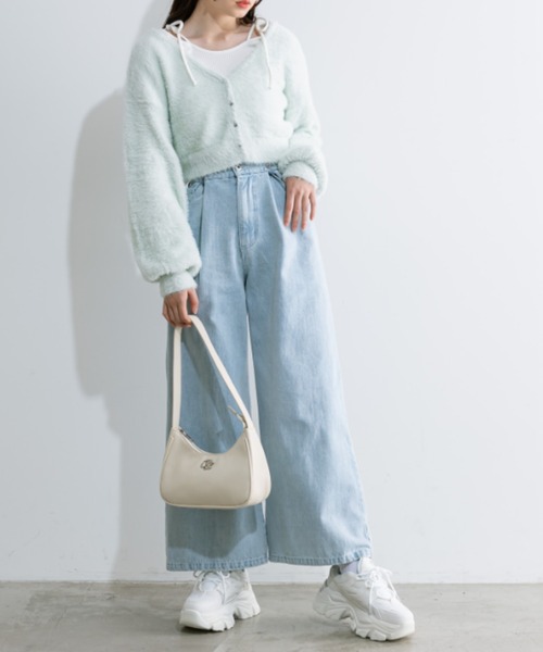 OLIVE des OLIVE（オリーブデオリーブ）の「2WAYライズブリーチデニムパンツ　1041030010（デニムパンツ・レディース・グレー/サックスブルー・SMALL/MEDIUM）」の13枚目の写真