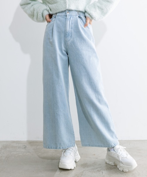 OLIVE des OLIVE（オリーブデオリーブ）の「2WAYライズブリーチデニムパンツ　1041030010（デニムパンツ・レディース・グレー/サックスブルー・SMALL/MEDIUM）」の16枚目の写真