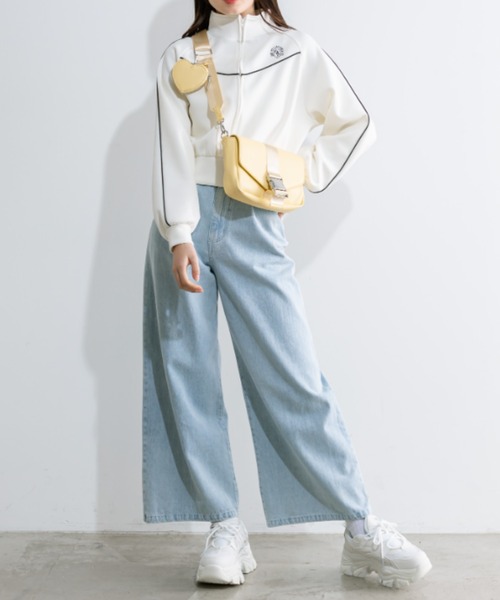 OLIVE des OLIVE（オリーブデオリーブ）の「2WAYライズブリーチデニムパンツ　1041030010（デニムパンツ・レディース・グレー/サックスブルー・SMALL/MEDIUM）」の19枚目の写真