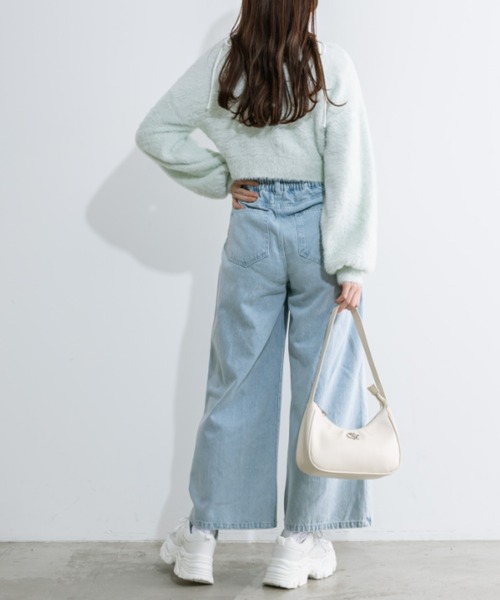 OLIVE des OLIVE（オリーブデオリーブ）の「2WAYライズブリーチデニムパンツ　1041030010（デニムパンツ・レディース・グレー/サックスブルー・SMALL/MEDIUM）」の15枚目の写真