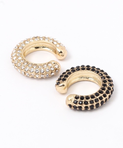 LAKOLE(ラコレ)の「キラキラビジューイヤーカフ(M) / 993539(イヤーカフ・レディース・ブラック/その他2・FREE)」の4枚目の写真