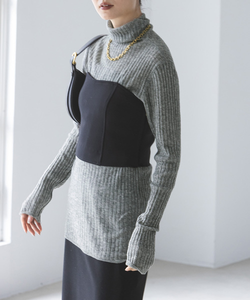 美品 NOBLE ノーブル シルクカシミヤ ソフトワイドリブニット Noble（ノーブル）の「シルクカシミヤ ソフトワイドリブニット（ニット