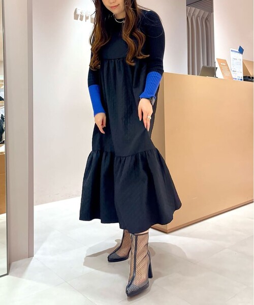 ESPERANZA(エスペランサ)の「アーモンドトゥチュールブーツ 24SS(ブーツ・レディース・ブラック系8/アイボリー系8・M/L/LL/S)」の16枚目の写真