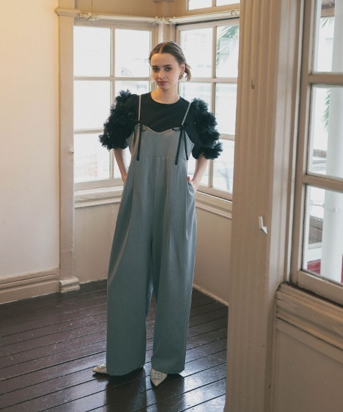 DONOBAN（ドノバン）の「リボンキャミサロペット（サロペット/オーバーオール・レディース・ブラック/グレー系その他・F）」の19枚目の写真