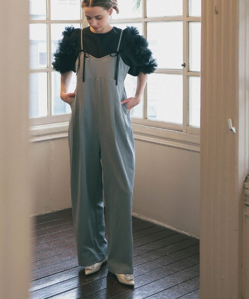 DONOBAN（ドノバン）の「リボンキャミサロペット（サロペット/オーバーオール・レディース・ブラック/グレー系その他・F）」の13枚目の写真