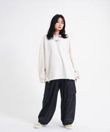 【EFFECTEN】Boucle herringbone L/S cutsew