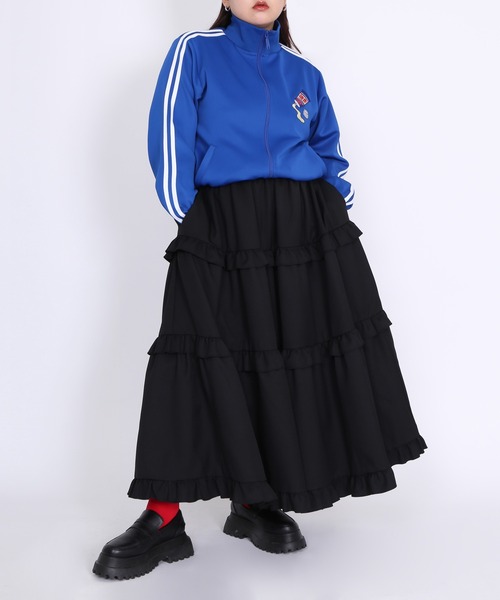 PUNYUS（プニュズ）の「フリルティアードロングスカート（スカート・レディース・ブラック・1/2/3/4）」の14枚目の写真