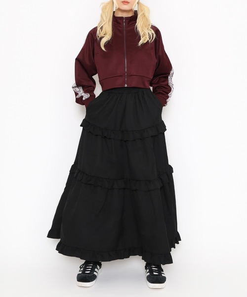 PUNYUS（プニュズ）の「フリルティアードロングスカート（スカート・レディース・ブラック・1/2/3/4）」の17枚目の写真