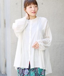 タックチュニックブラウス【大きいサイズ】