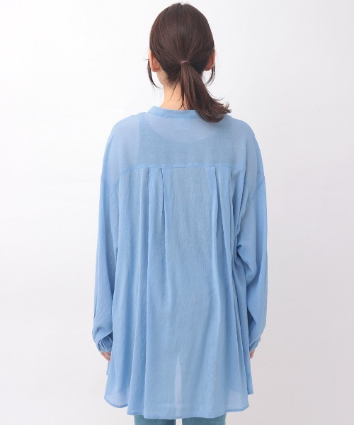 チチカカ(チチカカ)の「タックチュニックブラウス【大きいサイズ】(シャツ/ブラウス・レディース・ブルー/ネイビー/ベージュ・3L)」の12枚目の写真