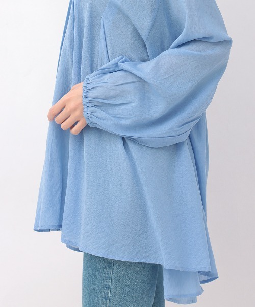 チチカカ(チチカカ)の「タックチュニックブラウス【大きいサイズ】(シャツ/ブラウス・レディース・ブルー/ネイビー/ベージュ・3L)」の14枚目の写真