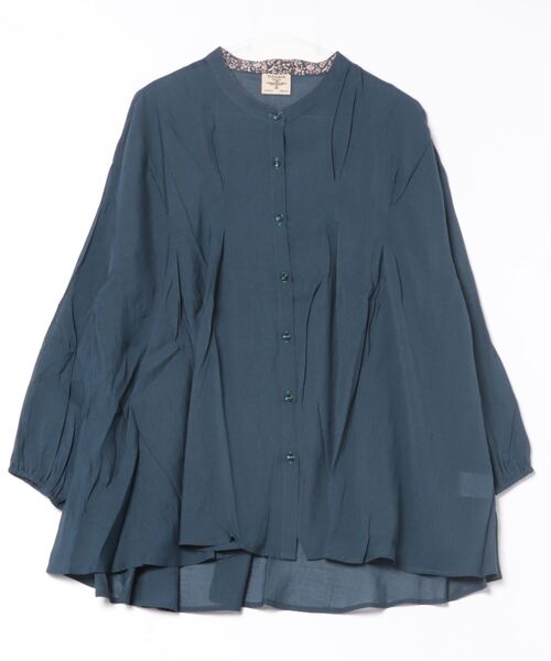 チチカカ(チチカカ)の「タックチュニックブラウス【大きいサイズ】(シャツ/ブラウス・レディース・ブルー/ネイビー/ベージュ・3L)」の10枚目の写真