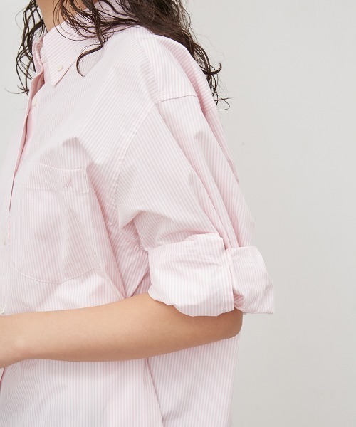 Mila Owen（ミラオーウェン）の「2サイズ袖スリット釦ダウンシャツ【手洗い可能】（シャツ/ブラウス・レディース・ライトブルー/ピンク/ホワイト/チャコールグレー・1/0）」の17枚目の写真