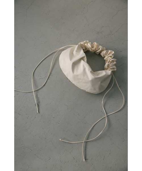 STYLEMIXER（スタイルミキサー）の「ナイロンギャザーバッグ（ショルダーバッグ・レディース・ホワイト/ブラック・FREE）」の7枚目の写真