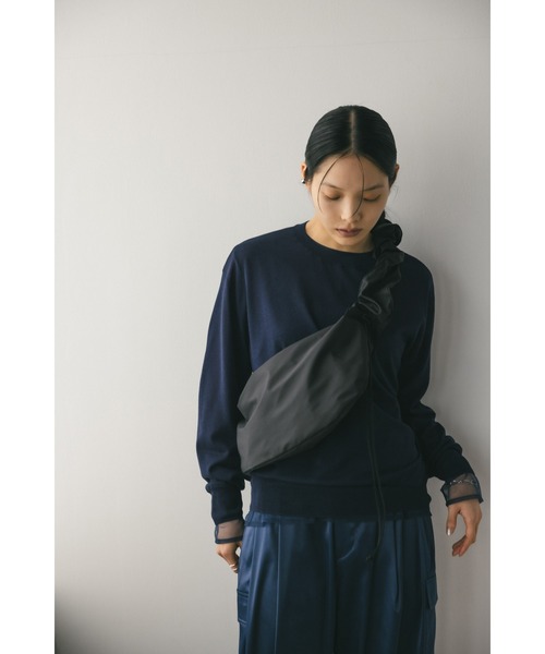 STYLEMIXER（スタイルミキサー）の「ナイロンギャザーバッグ（ショルダーバッグ・レディース・ホワイト/ブラック・FREE）」の14枚目の写真